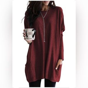 Womens long sleeve dolman tunic